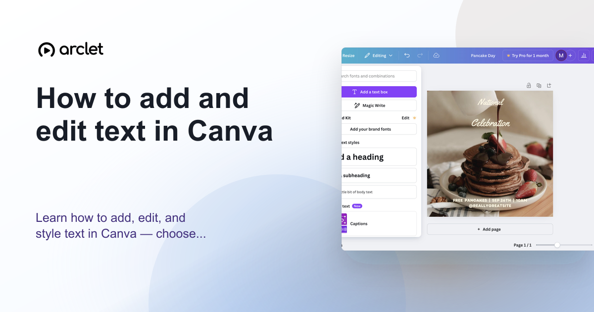 Illustration for How to add and edit text in Canva