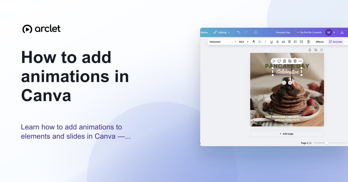 Illustration for How to add animations in Canva