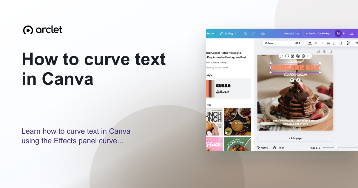 Illustration for How to curve text in Canva