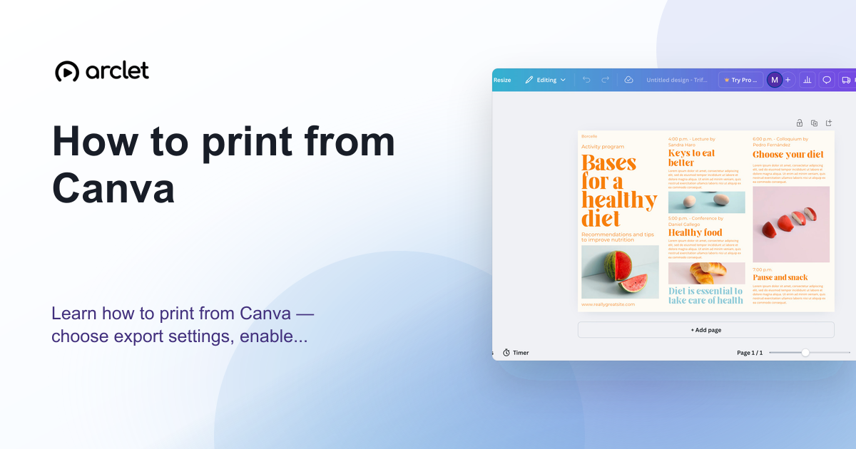 Illustration for How to print from Canva