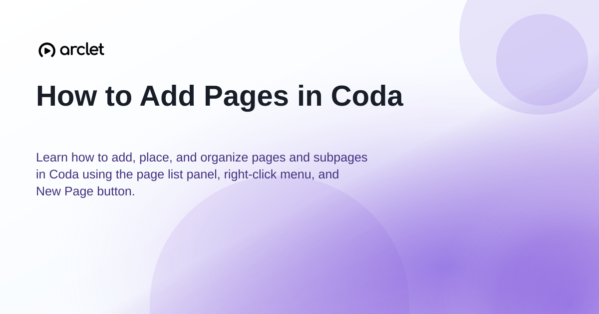 Illustration for How to Add Pages in Coda