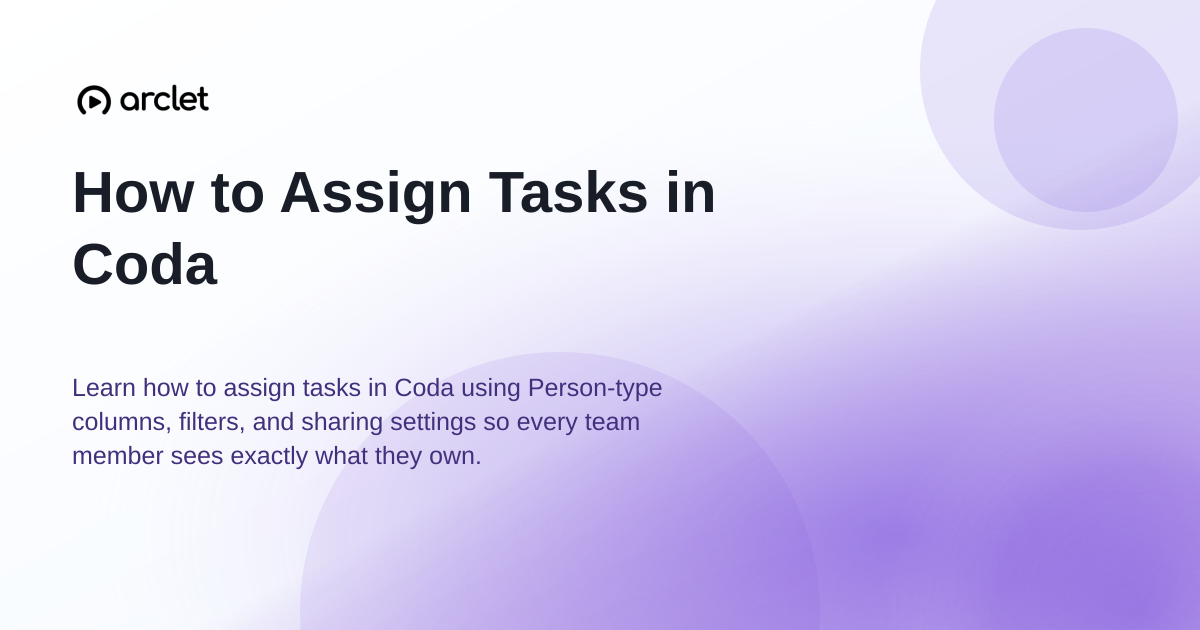 Illustration for How to Assign Tasks in Coda
