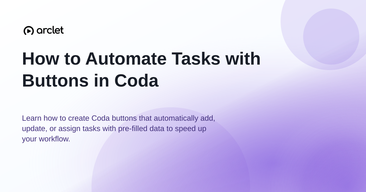 Illustration for How to Automate Tasks with Buttons in Coda