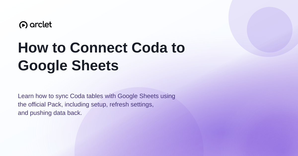 Illustration for How to Connect Coda to Google Sheets