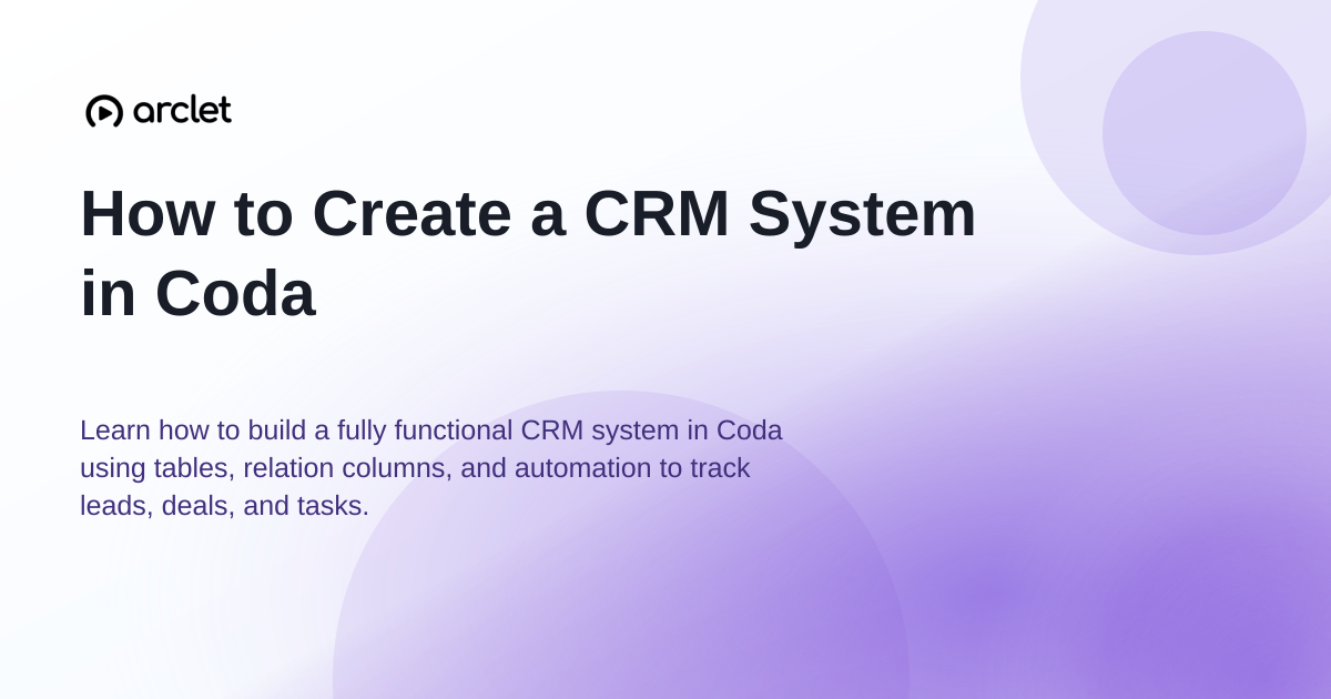 Illustration for How to Create a CRM System in Coda