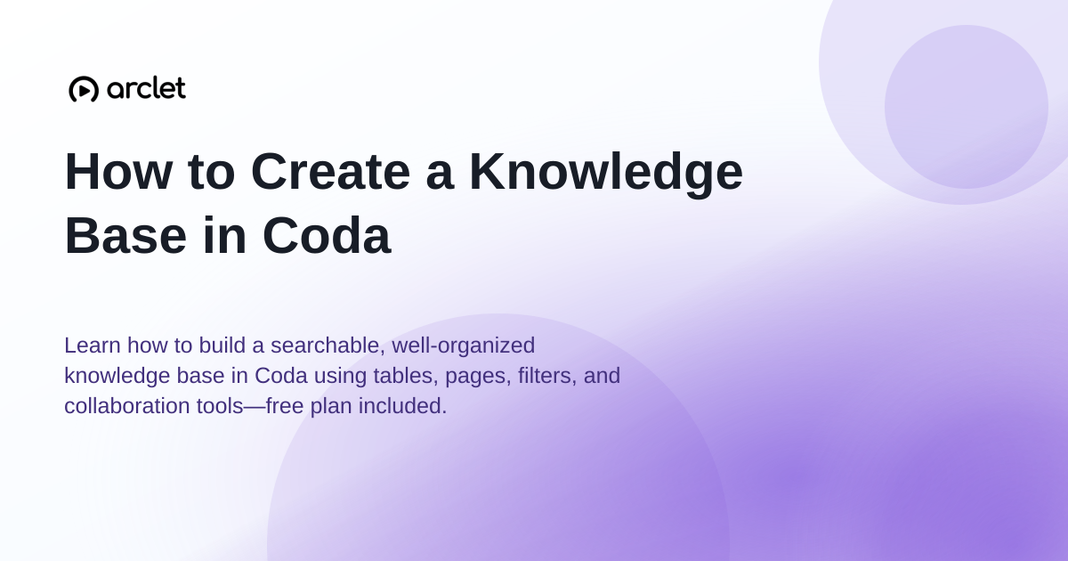 Illustration for How to Create a Knowledge Base in Coda
