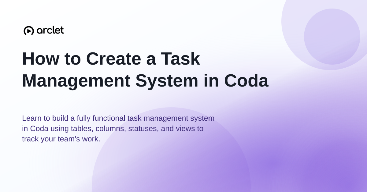Illustration for How to Create a Task Management System in Coda