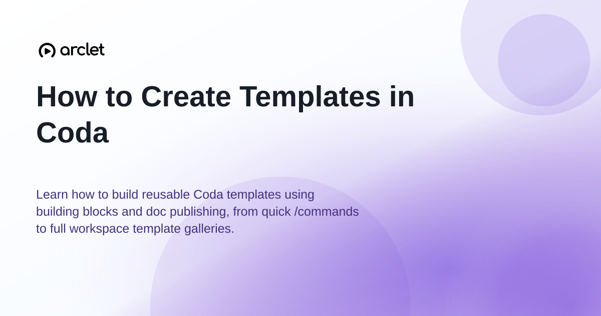 Illustration for How to Create Templates in Coda