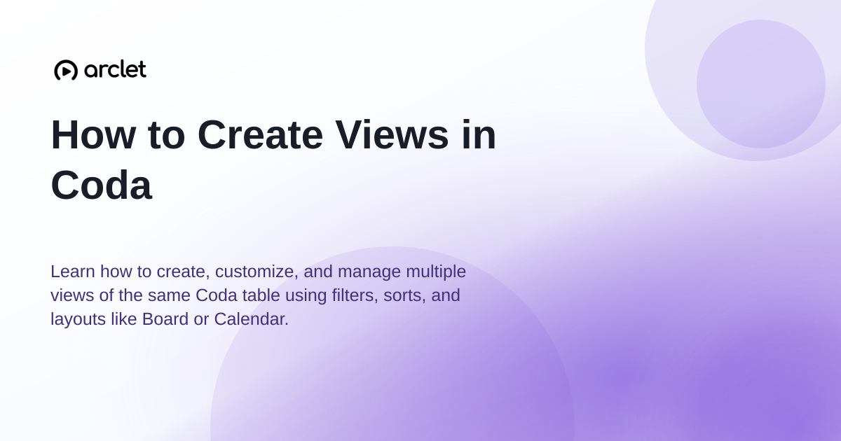 Illustration for How to Create Views in Coda