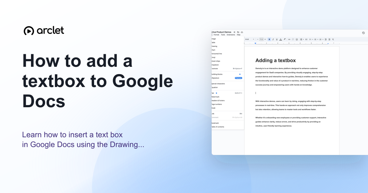 Illustration for How to add a textbox to Google Docs