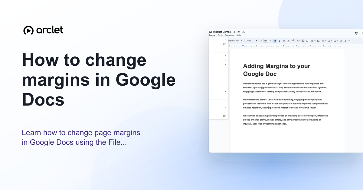 Illustration for How to change margins in Google Docs