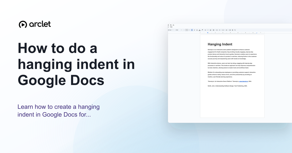 Illustration for How to do a hanging indent in Google Docs