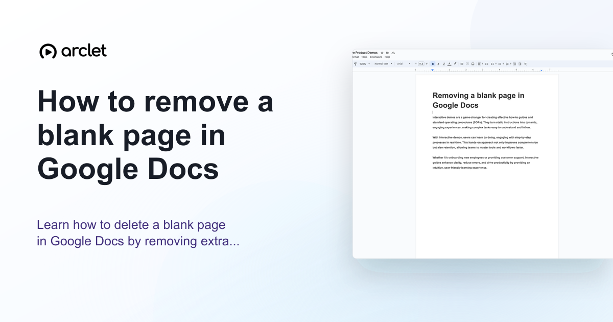 Illustration for How to remove a blank page in Google Docs