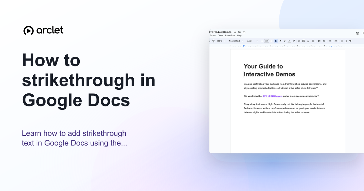 Illustration for How to strikethrough in Google Docs