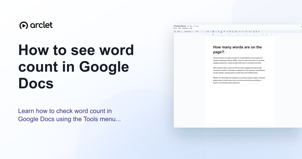 Illustration for How to see word count in Google Docs