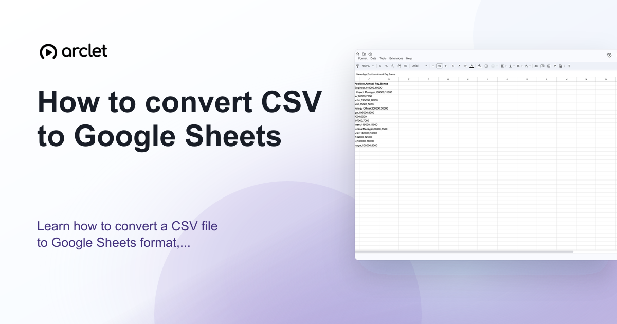 Illustration for How to convert CSV to Google Sheets