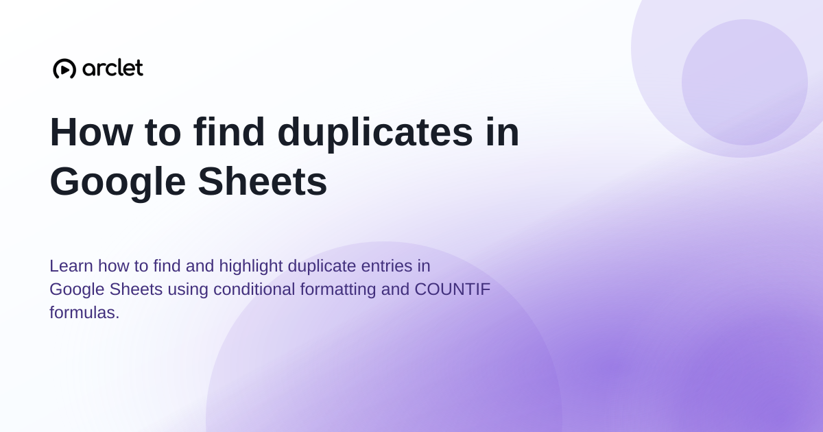 Illustration for How to find duplicates in Google Sheets