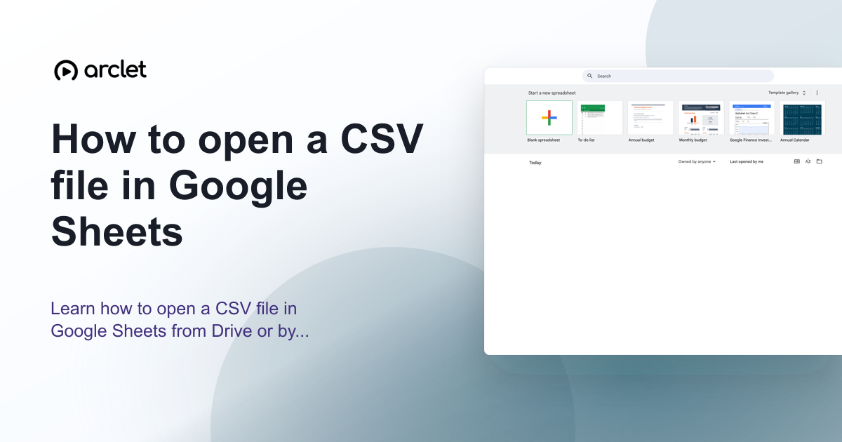 Illustration for How to open a CSV file in Google Sheets
