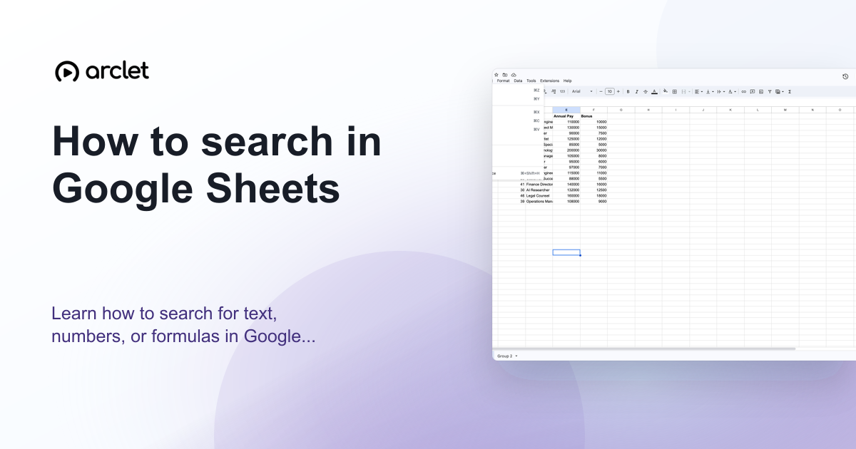 Illustration for How to search in Google Sheets