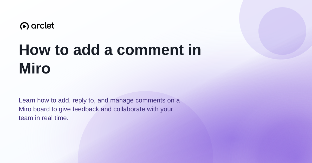 Illustration for How to add a comment in Miro