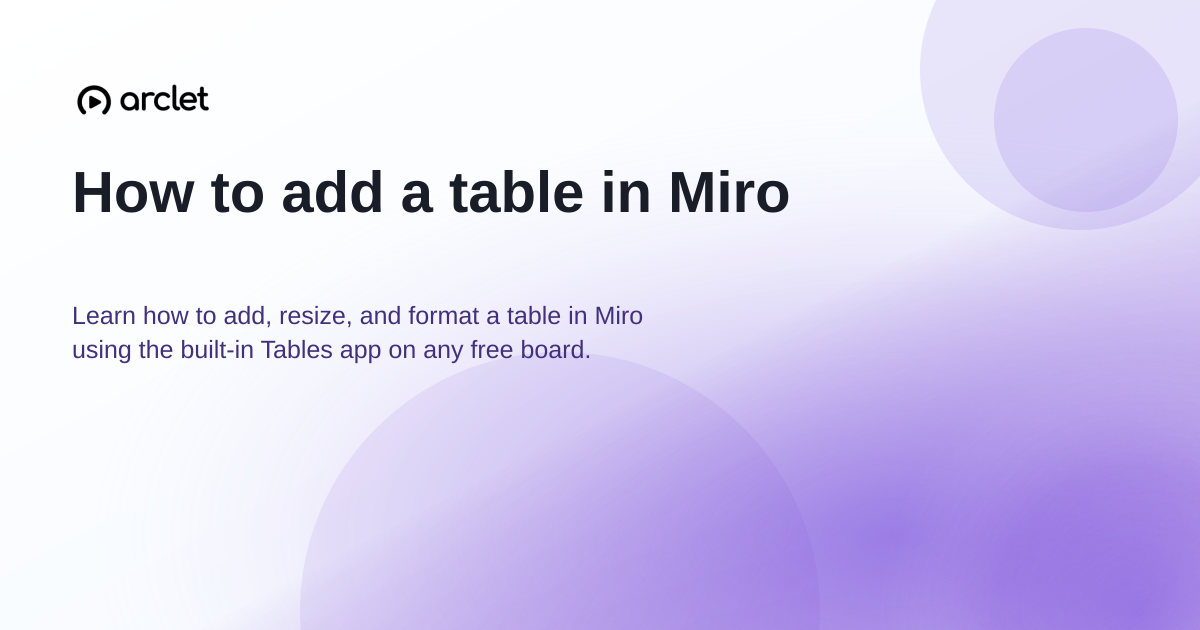 Illustration for How to add a table in Miro