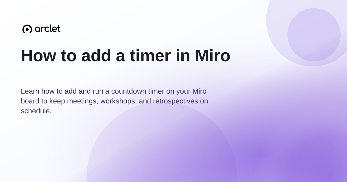 Illustration for How to add a timer in Miro