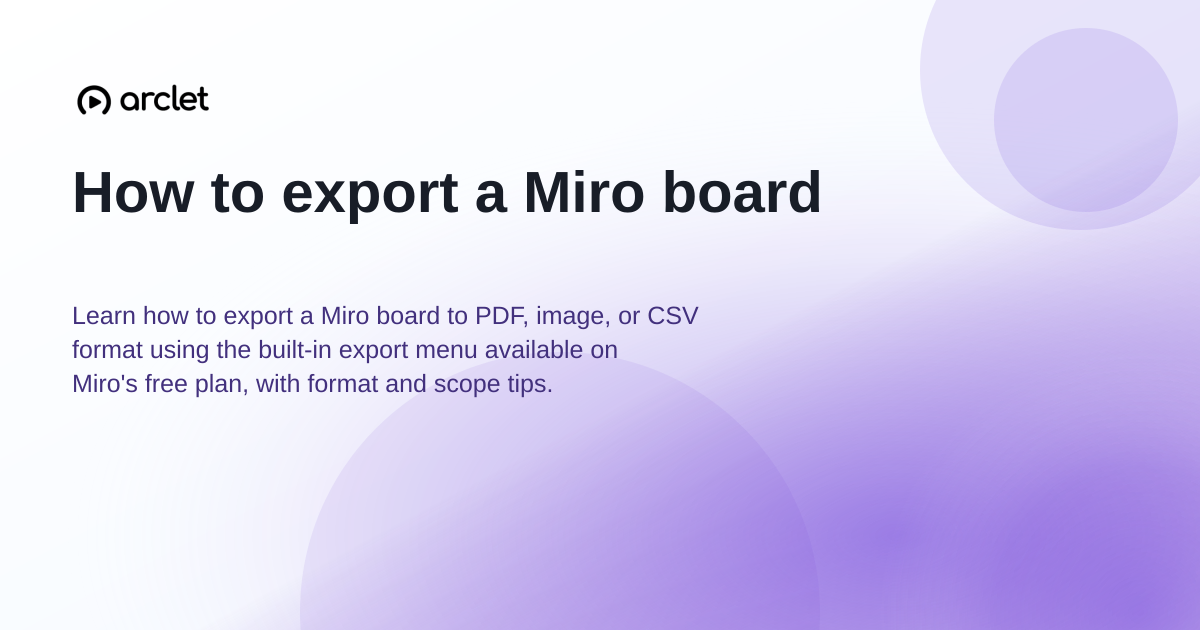 Illustration for How to export a Miro board