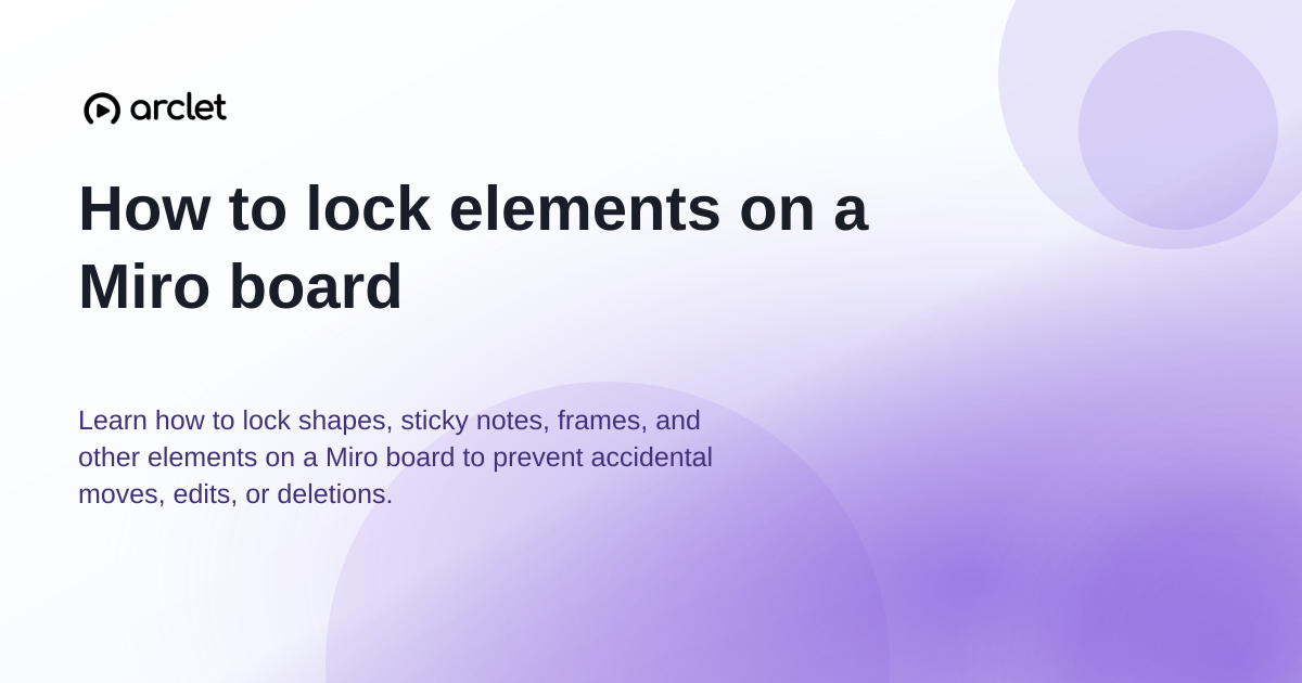 Illustration for How to lock elements on a Miro board