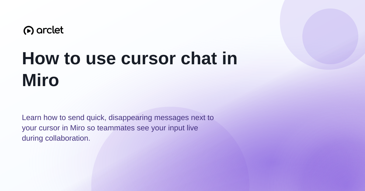 Illustration for How to use cursor chat in Miro