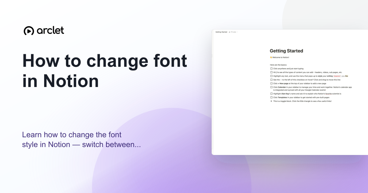 Illustration for How to change font in Notion