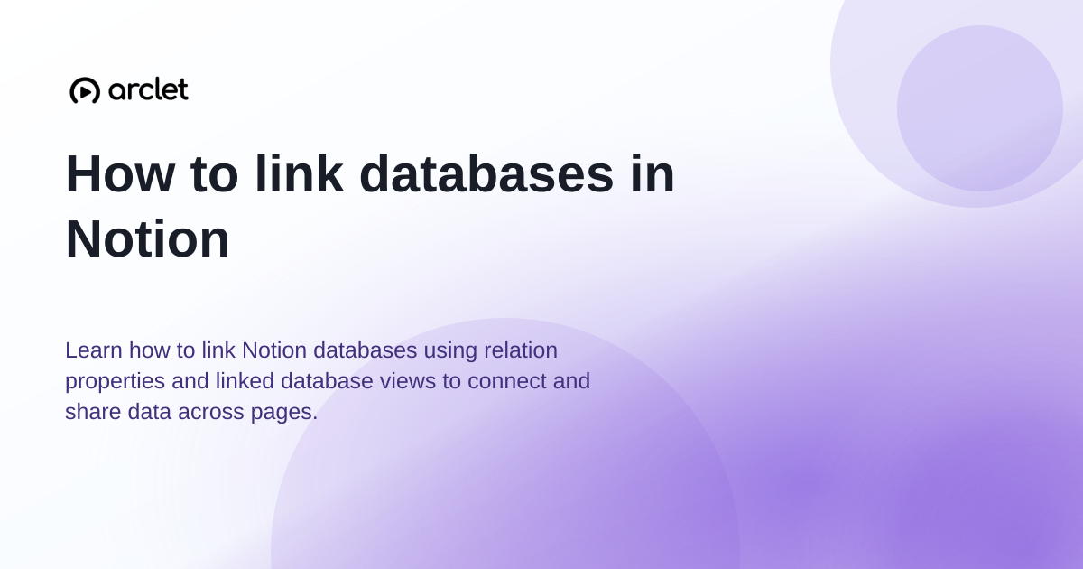 Illustration for How to link databases in Notion