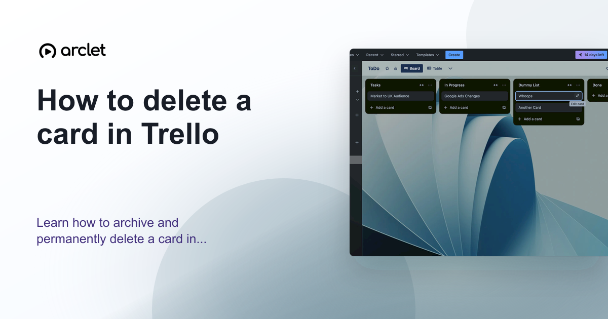 Illustration for How to delete a card in Trello