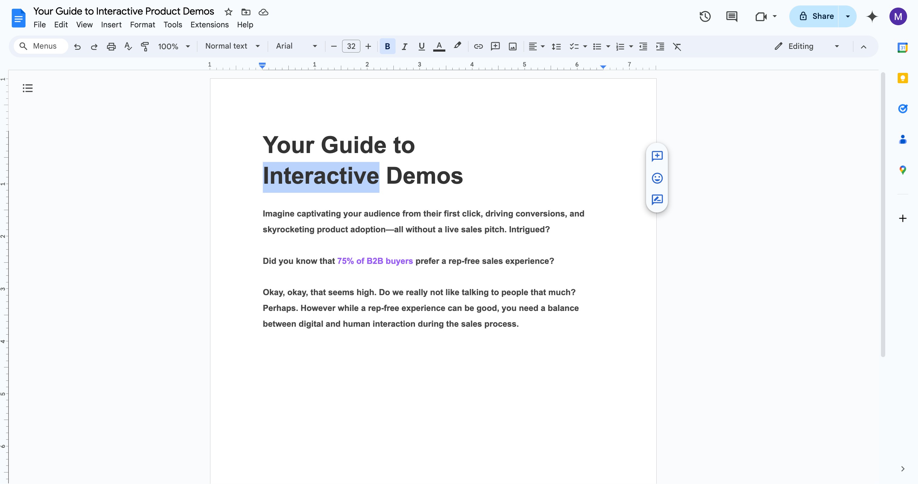 Google Docs Format menu open in the toolbar
