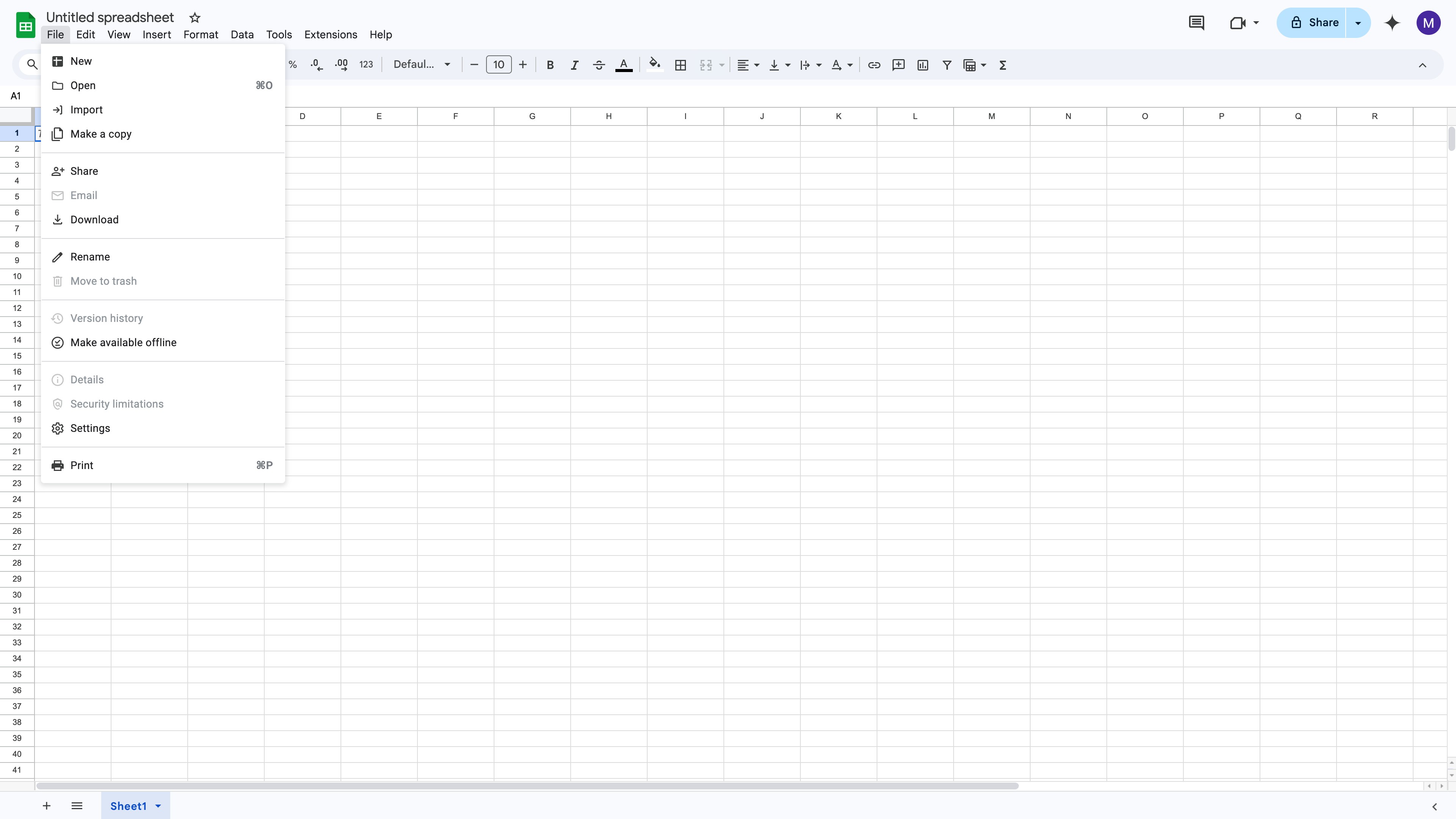Google Drive CSV file preview window