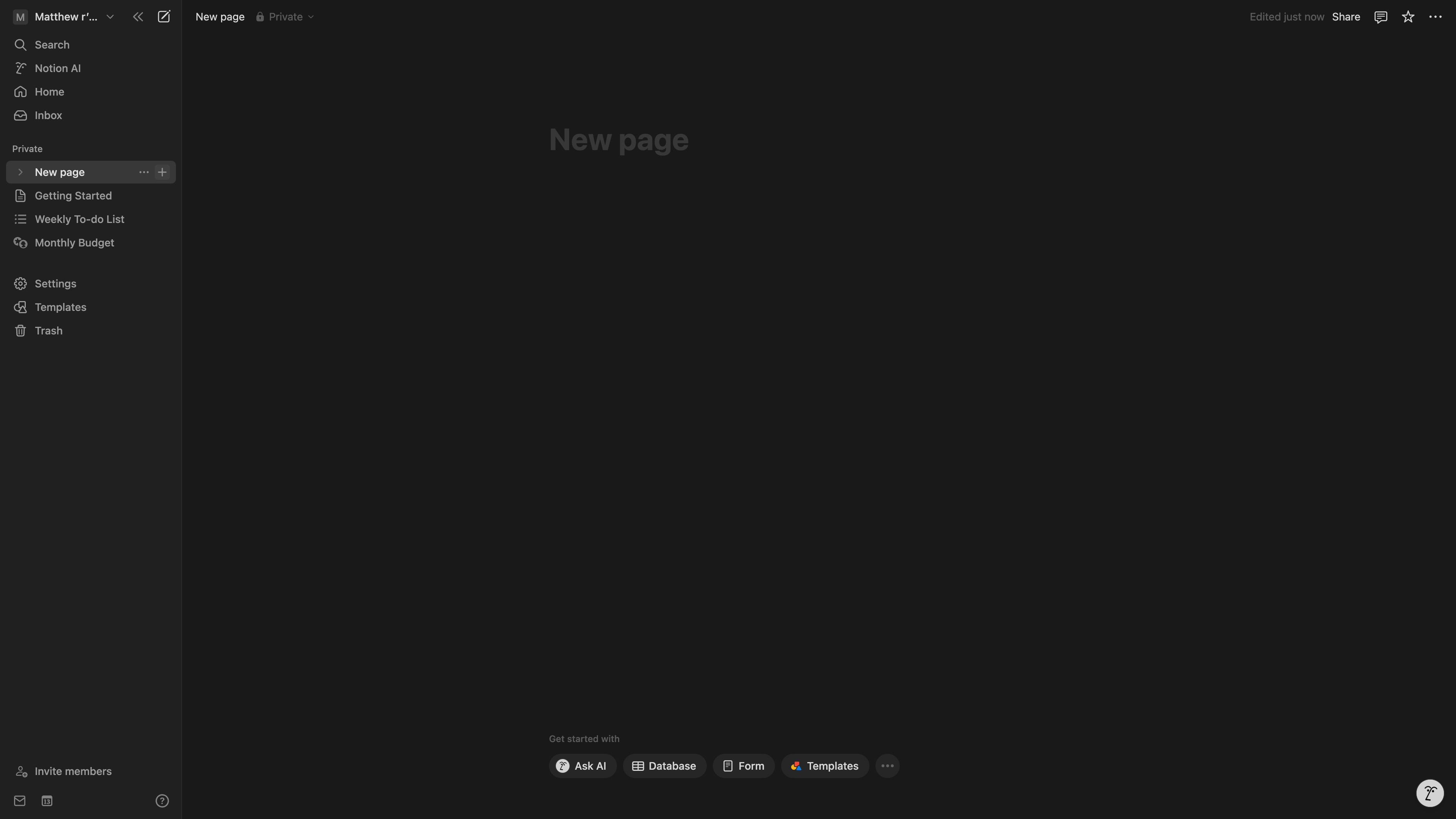 Notion page with emoji picker open for page icon